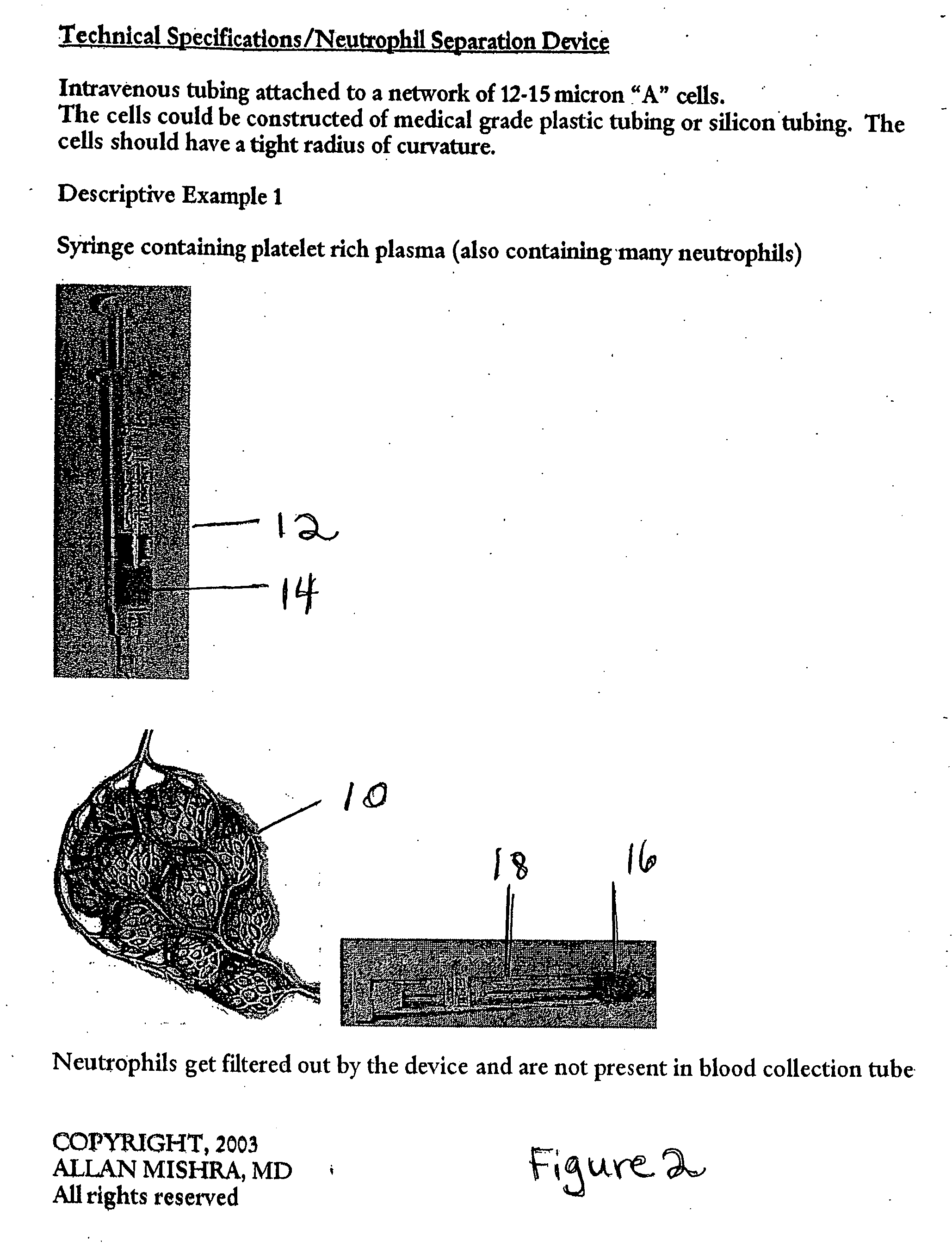 Particle/cell separation device and compositions