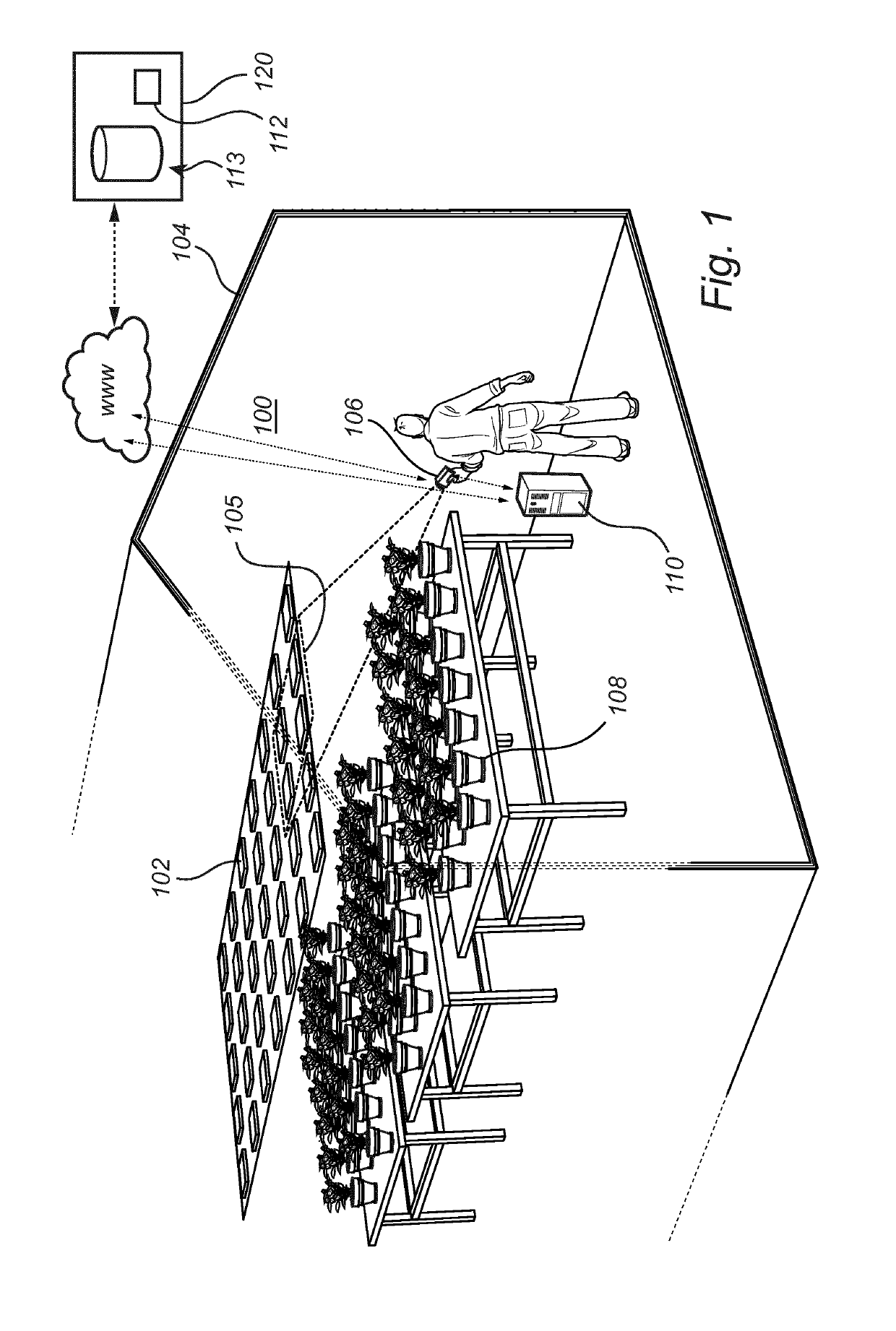 Method for automatic positioning of lamps in a greenhouse environment