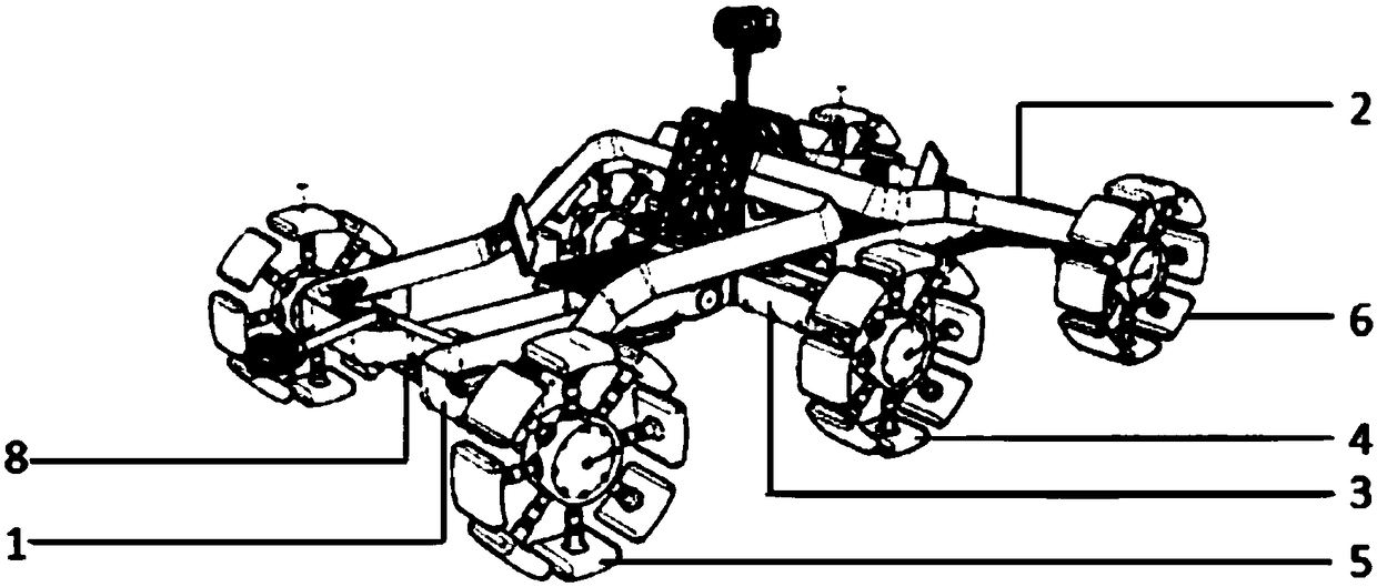 Frame folding mechanism of manned lunar rover