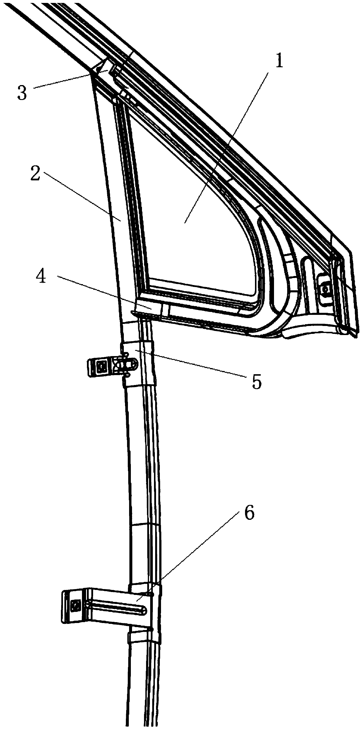 Front door and window guide rial sealing strip assembly