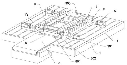 A workpiece positioning device for tricycle accessories processing drilling machine