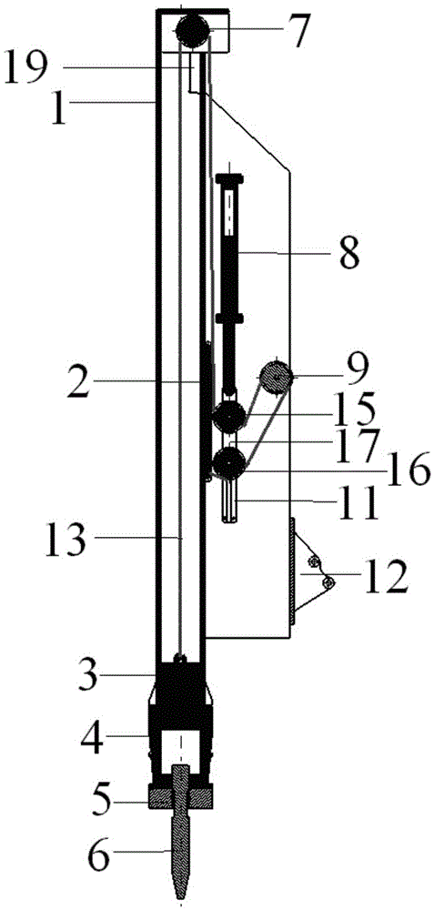 A gravity hydraulic breaker