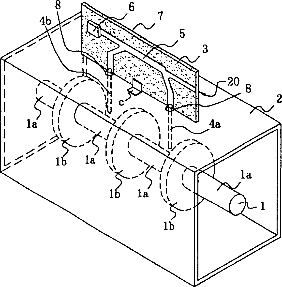 Filter having directional couplex and communication device