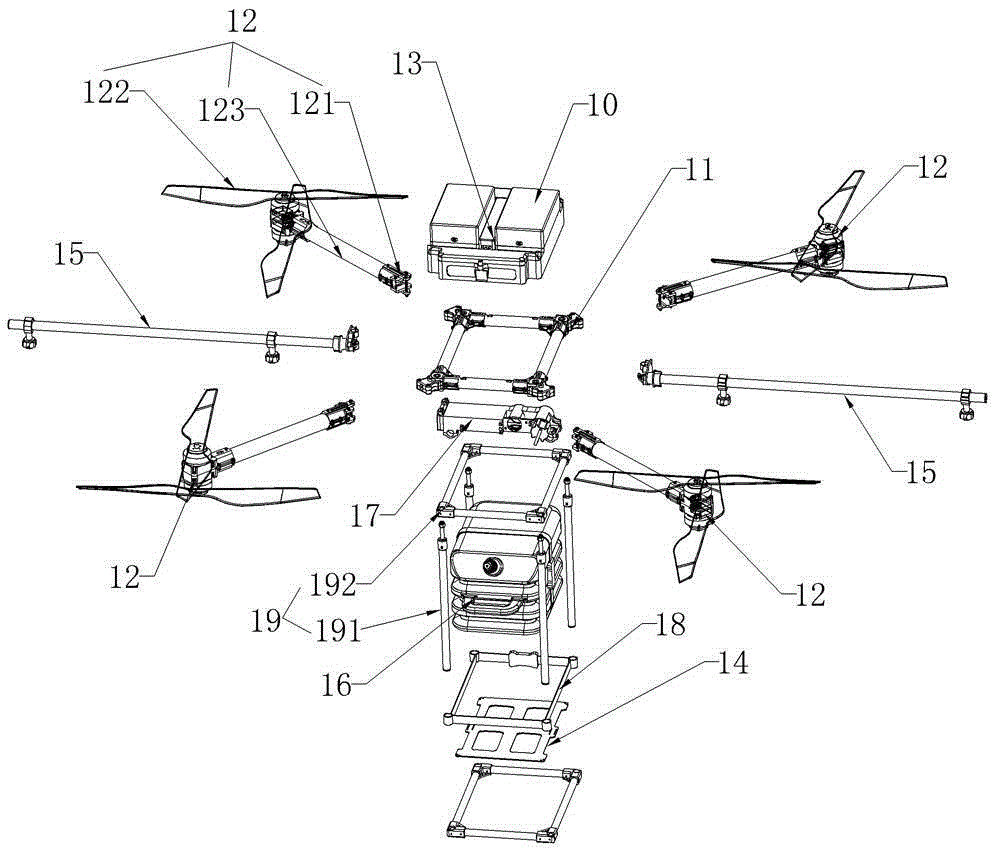 Pesticide spraying unmanned aerial vehicle and spraying method