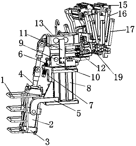 A rear cover outer plate assembly welding mechanism