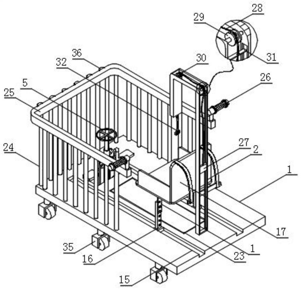 Clinical rehabilitation walking device with high stability