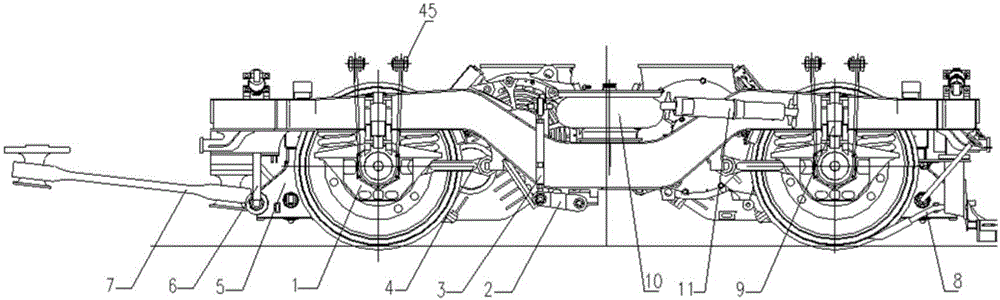 High speed rail vehicle as well as bogie thereof and wheel set driving device thereof