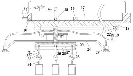 A modern agricultural sprinkler system with the function of transporting fruits and vegetables