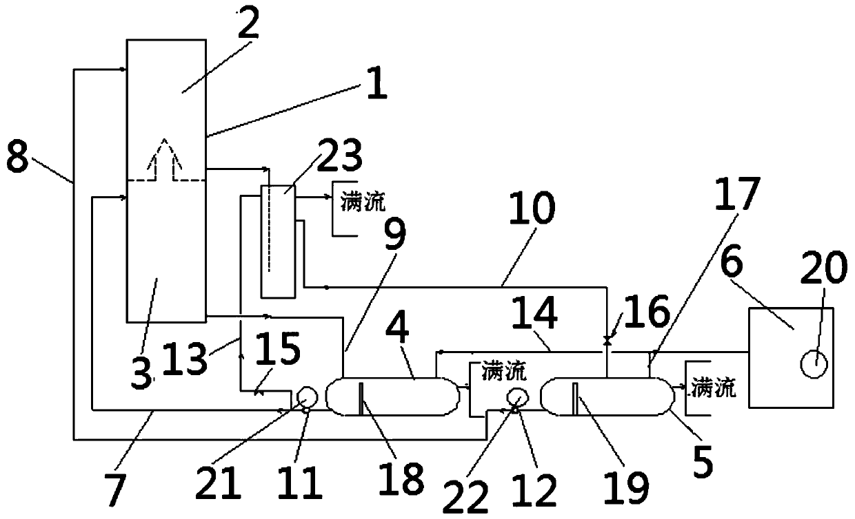 A naphthalene washing device for primary cooler