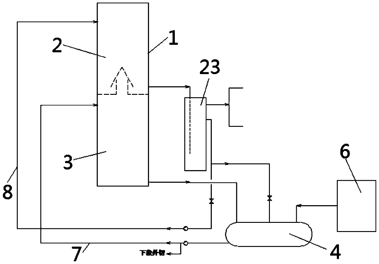 A naphthalene washing device for primary cooler