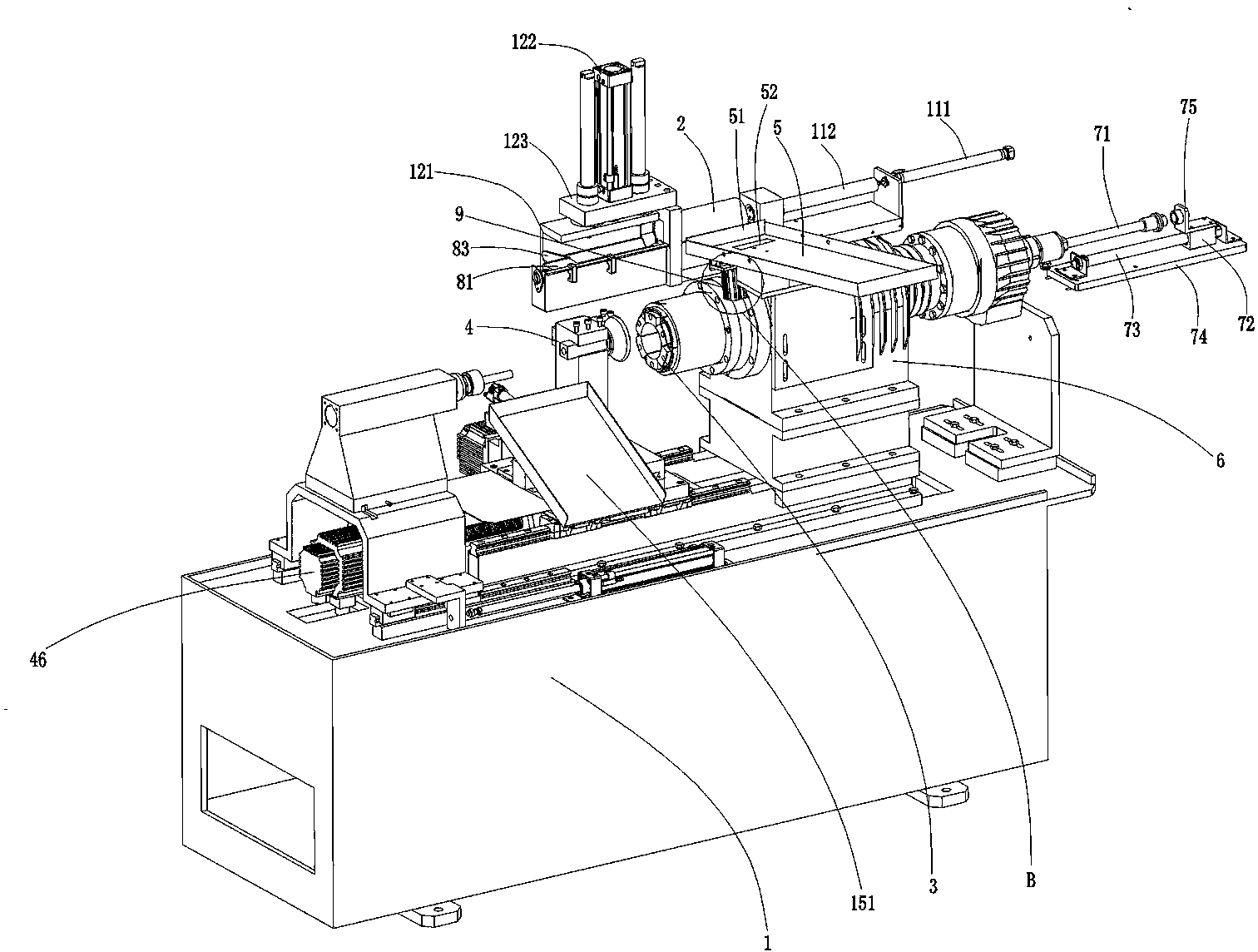 Spinning machine with automatic feeding and discharging function