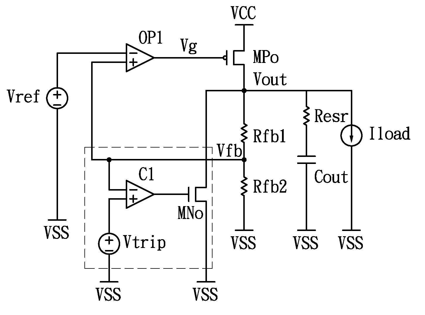 Voltage regulator with output accelerated recovery circuit