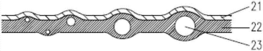 Thin film with granular handfeel, composite material and application