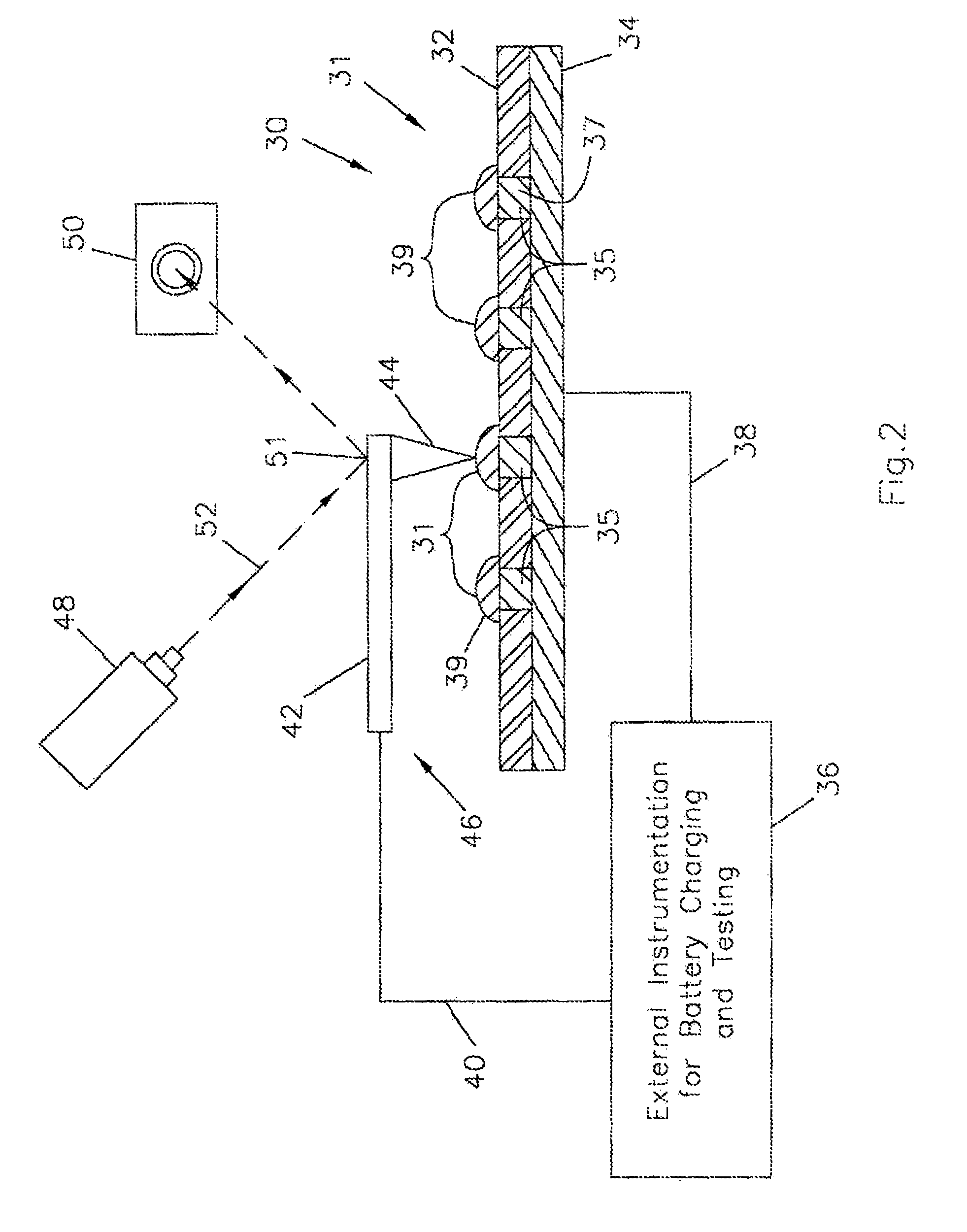 Electronic crossbar system for accessing arrays of nanobatteries for mass memory storage and system power