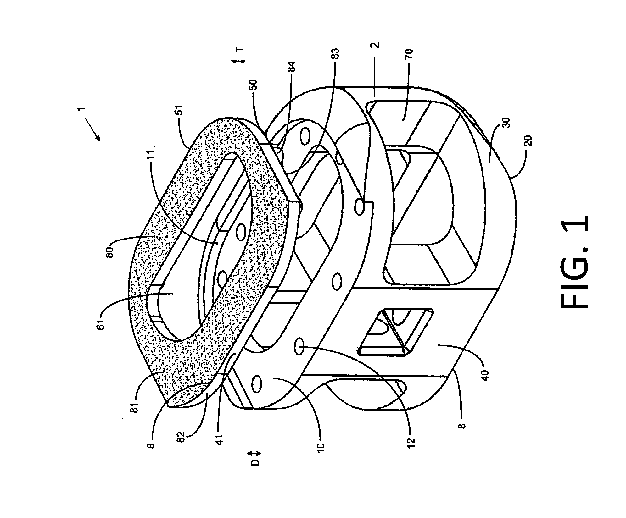 Composite implants having integration surfaces composed of a regular repeating pattern