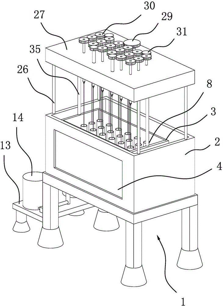 A test fabric dyeing machine