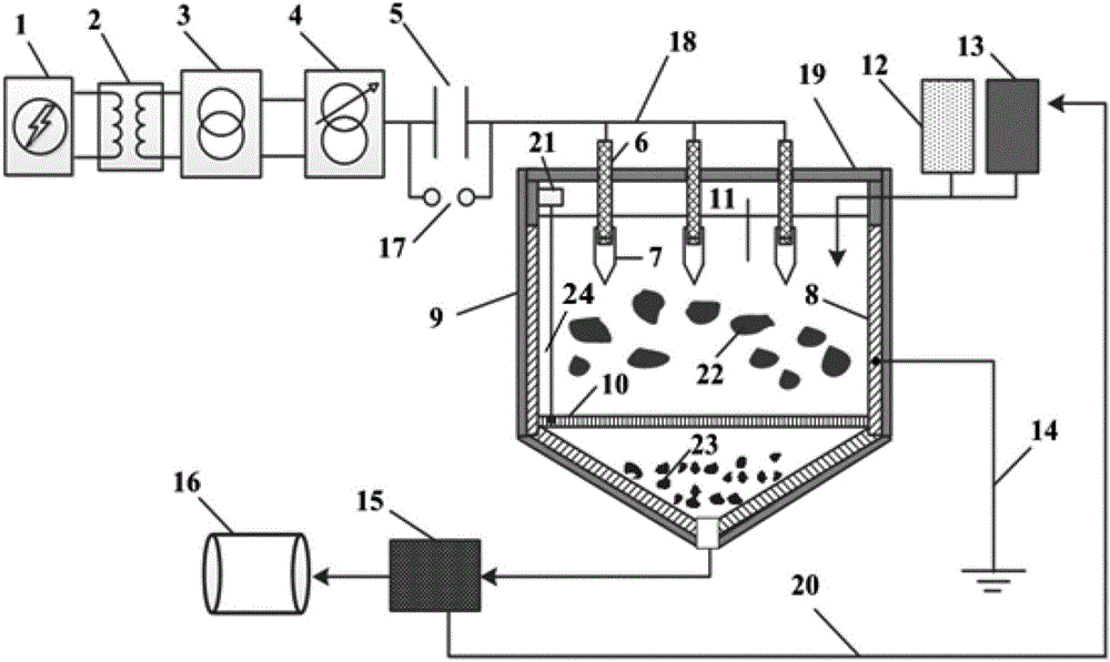 High-voltage electric pulse ore crushing device and method for ore pre-treatment