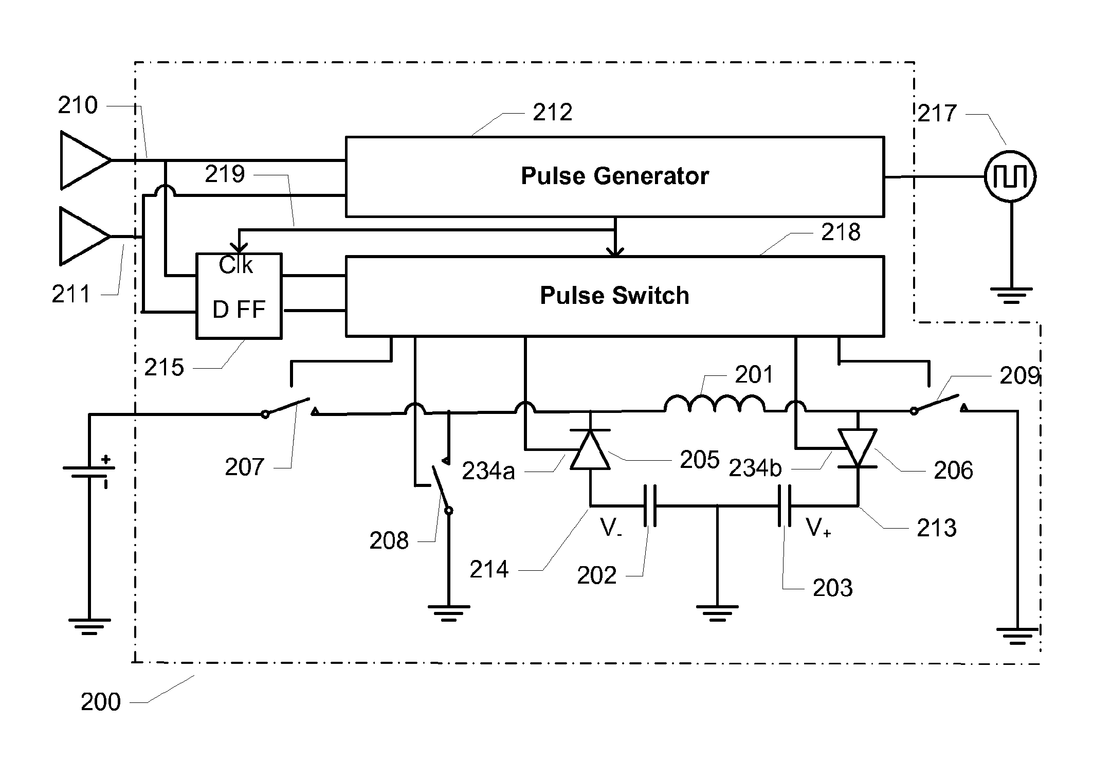 Multi-state DC-DC converter having undirectional switches