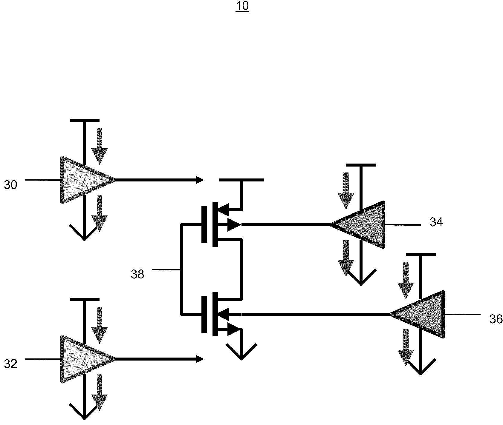 Internal charge transfer for circuits