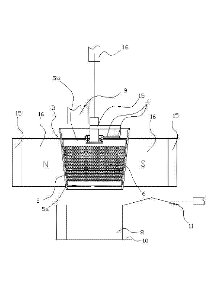 Method and device for removing iron in fluid