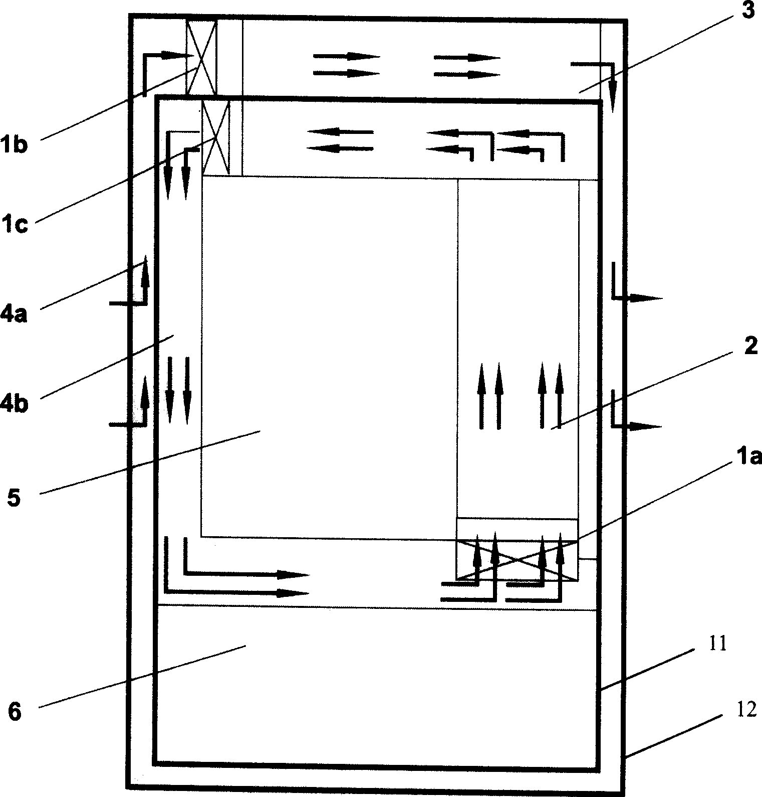 Double-tooth radiation fin, outdoor cabinet therewith as heat radiator and heat radiating method