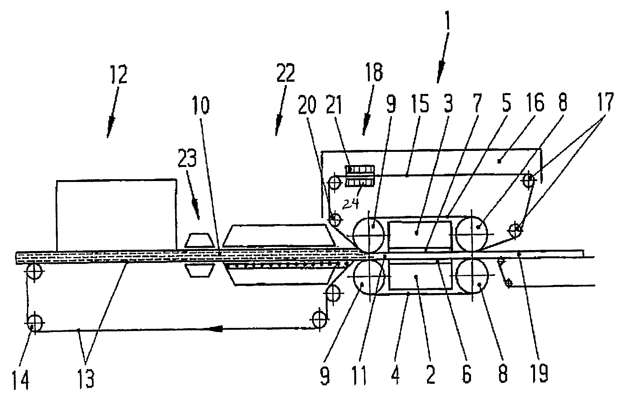 Method and apparatus for the manufacture of chip boards and fiber boards