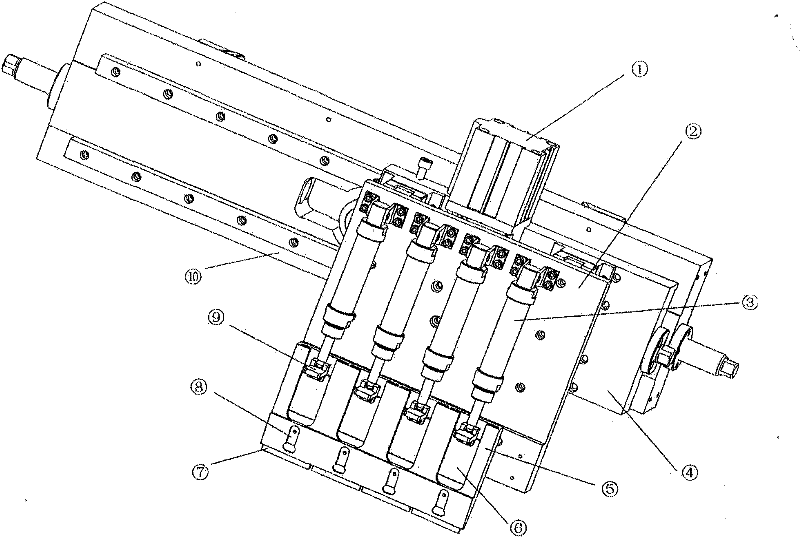 Dual-cylinder carriage and combined oilstone clamp mechanism of bearing roller super-precision grinding machine