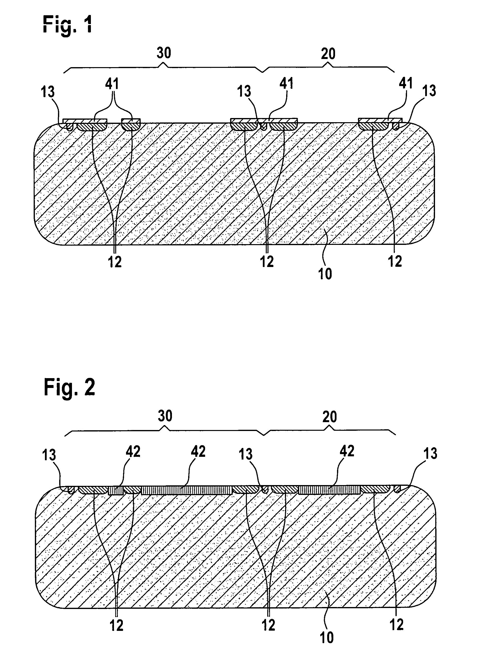 Micromechanical device having two sensor patterns; method for producing a micromechanical device