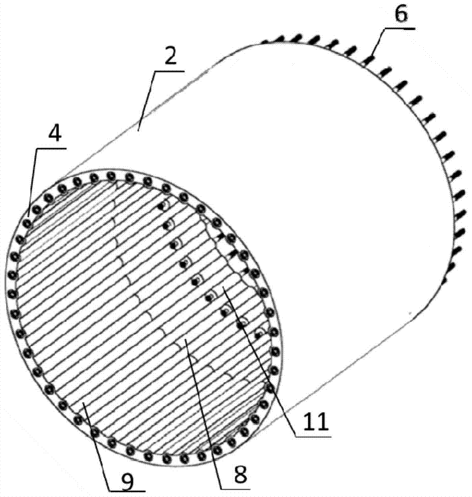 Wind power blade root extension component and manufacturing method thereof