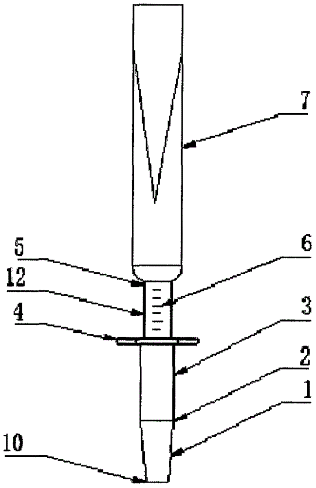 Flesh clamp holder guiding-in device