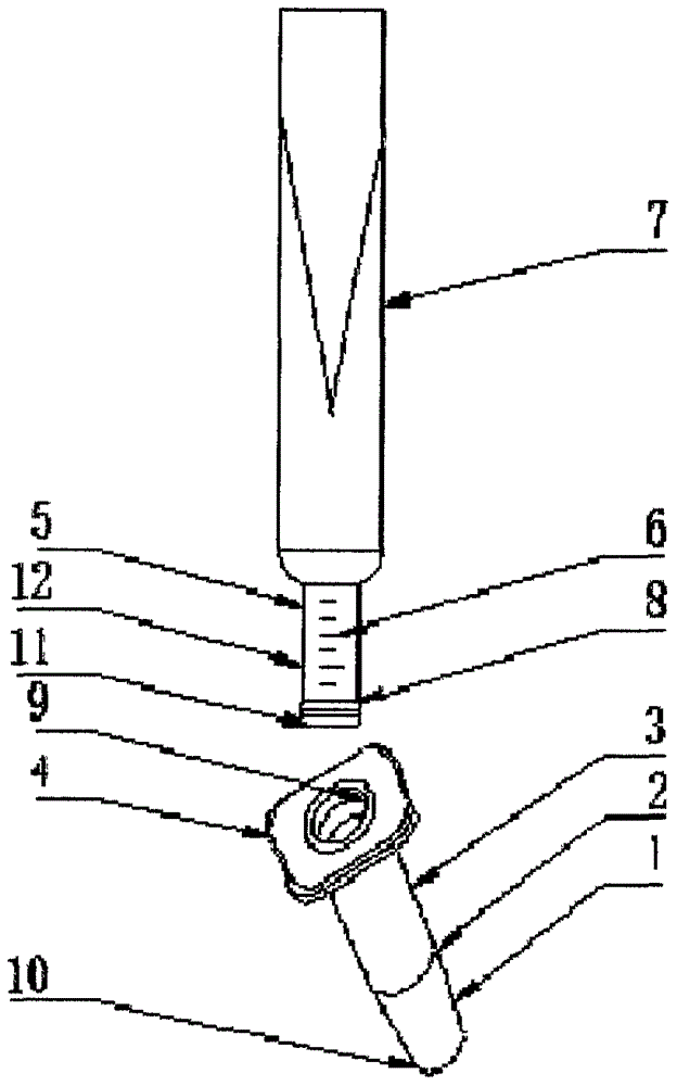 Flesh clamp holder guiding-in device