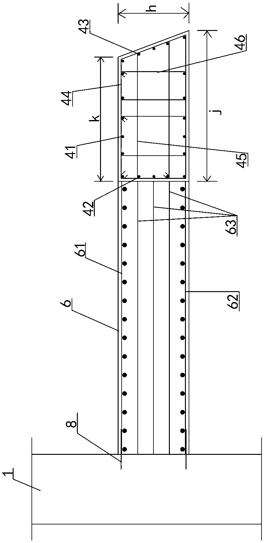 Underground diaphragm wall bottom reinforcing structure and construction method thereof