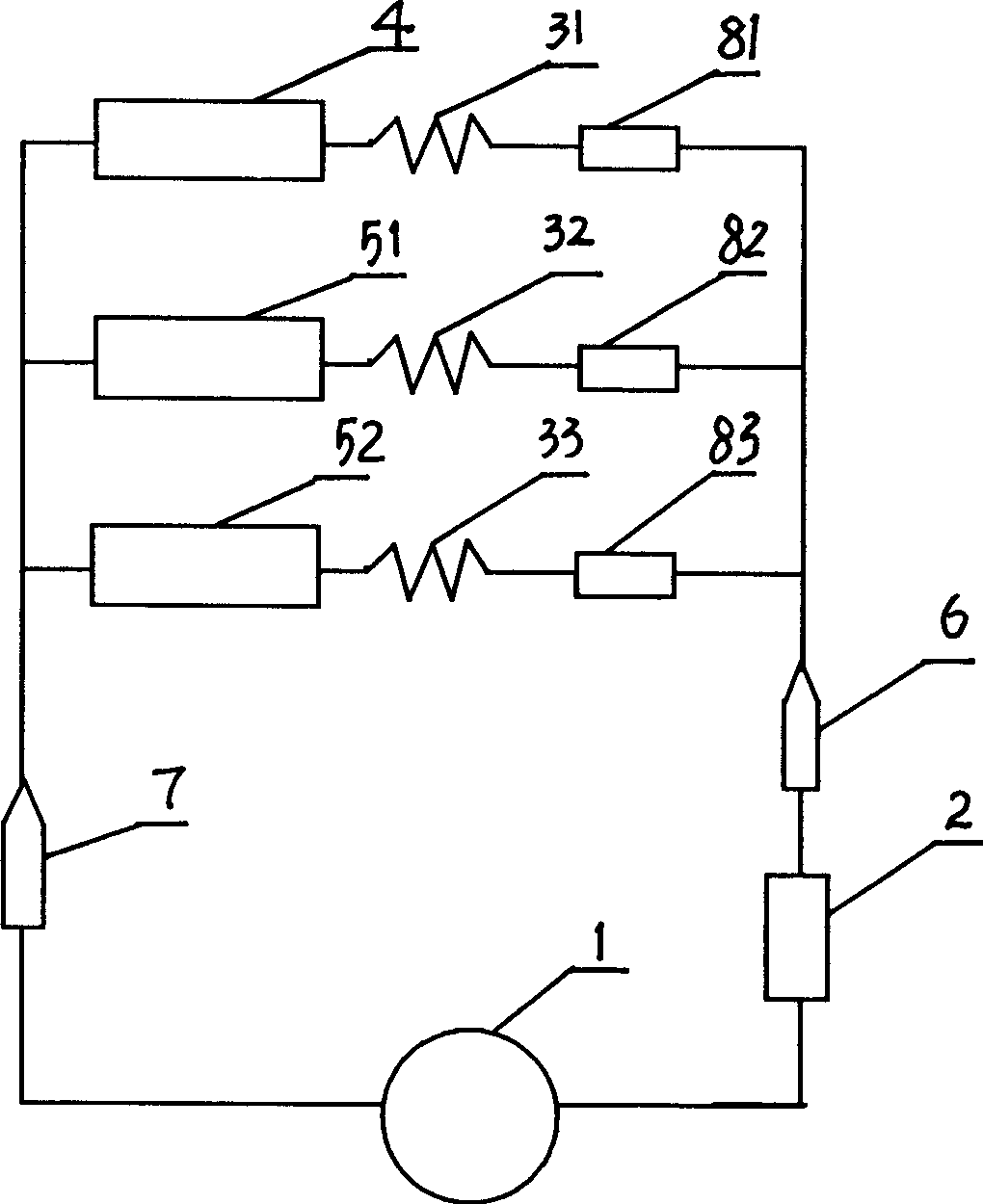 Independent control temperature multi-compartment cooling refrigerator