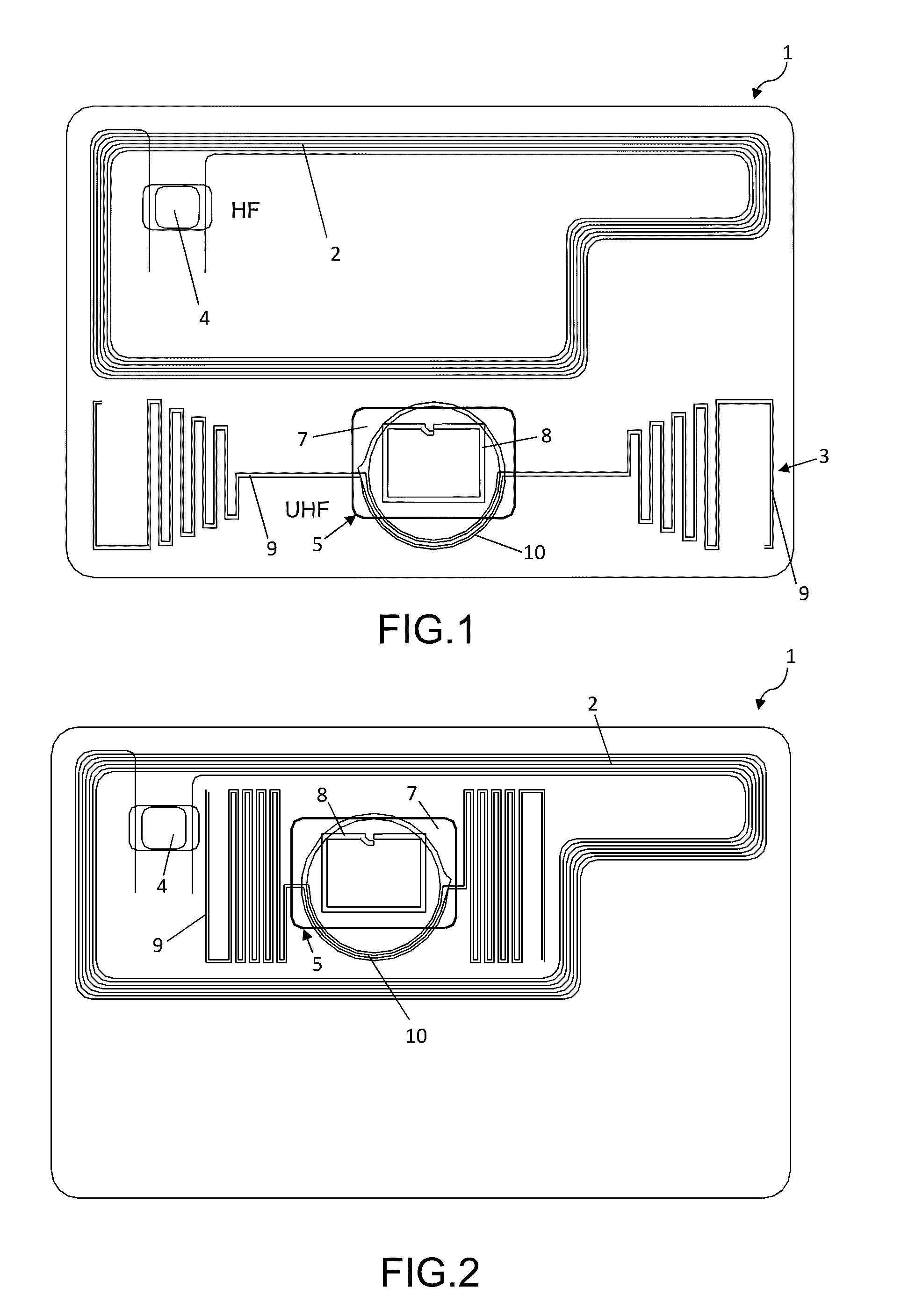 Multiple frequency transponder with a single antenna