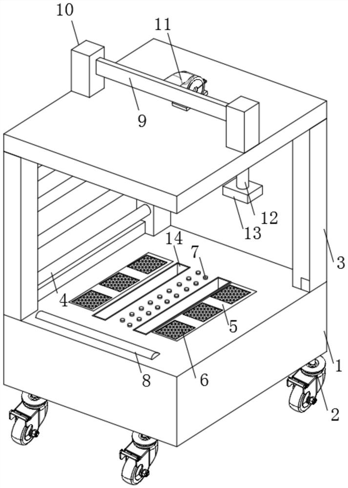 A thermal insulation brick transfer vehicle with a stabilizing device