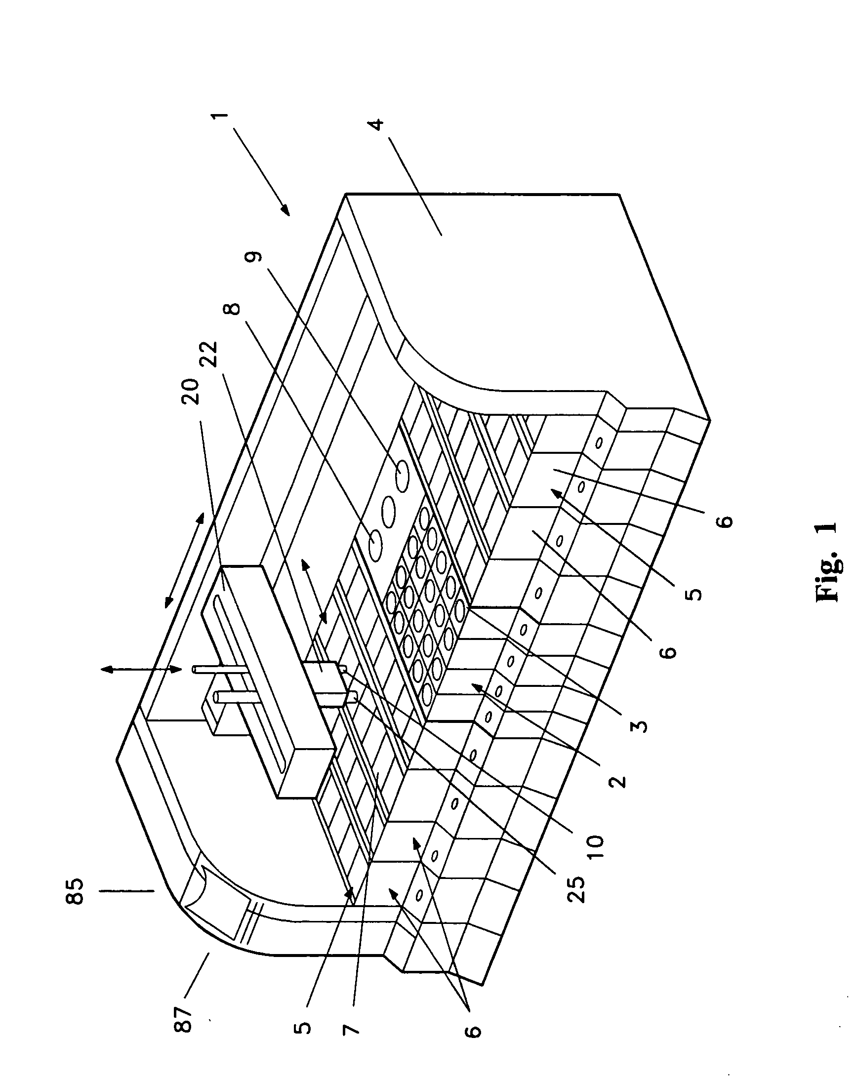Automated sample processing apparatus and a method of automated treating of samples and use of such apparatus