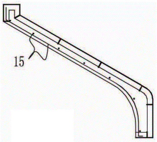 A pretensioned prestressed goose-shaped slab mold