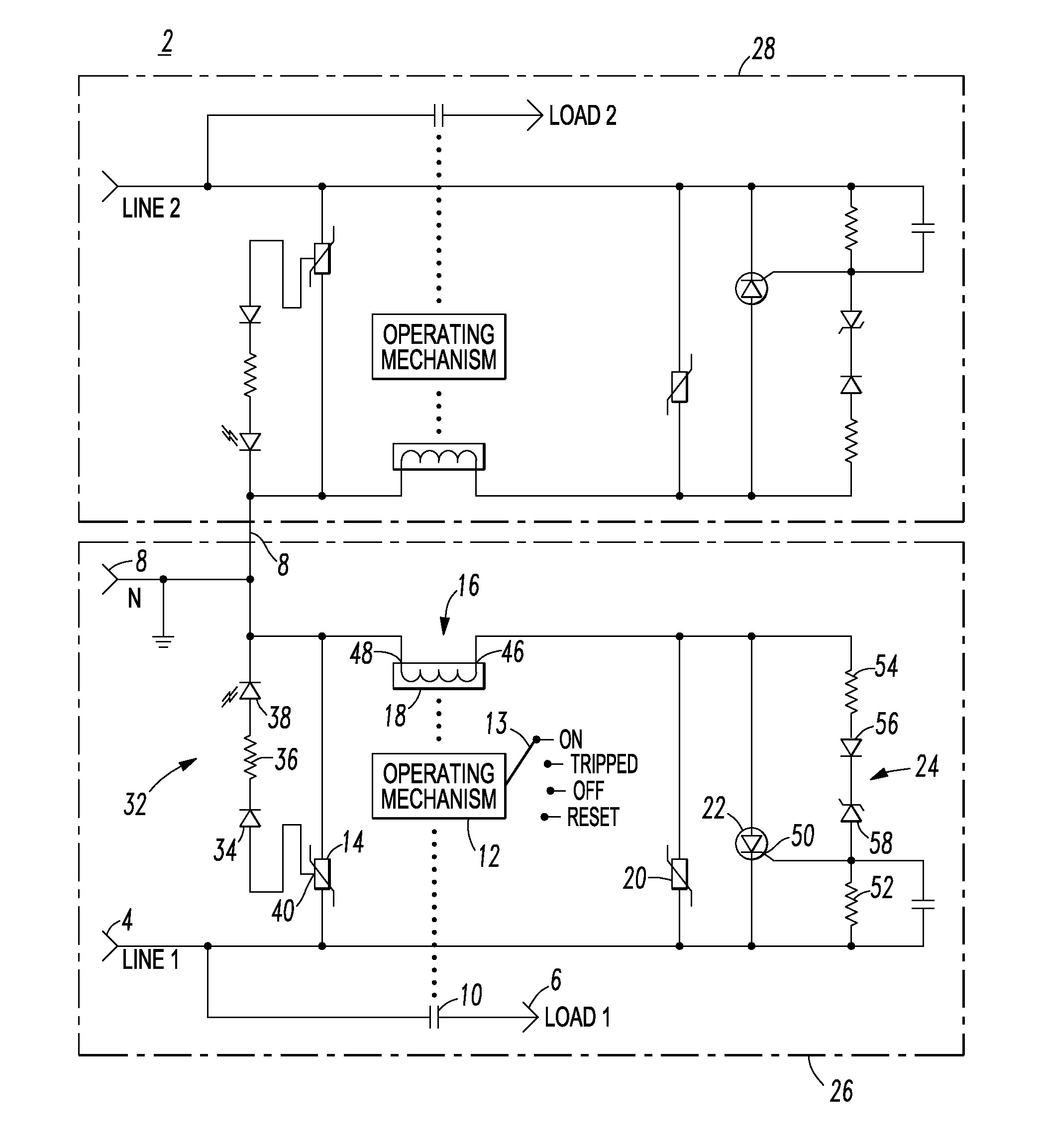 Electrical switching apparatus with overvoltage protection