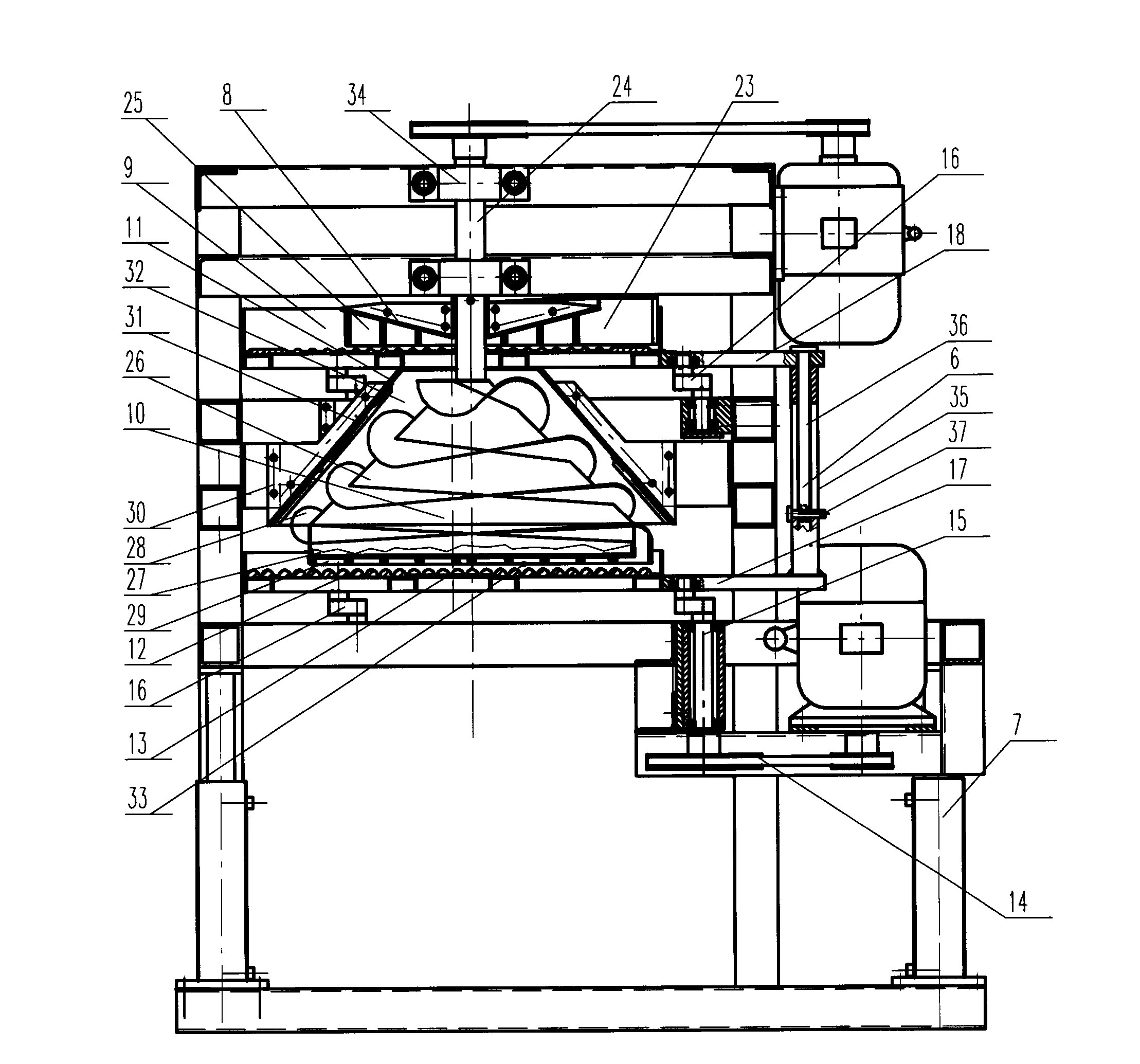 Continuous double-layer tea rolling machine
