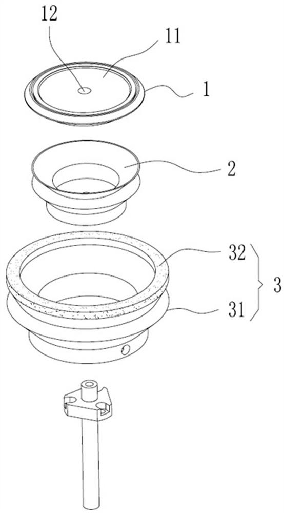 A sliding suction cup with an elastic sheath