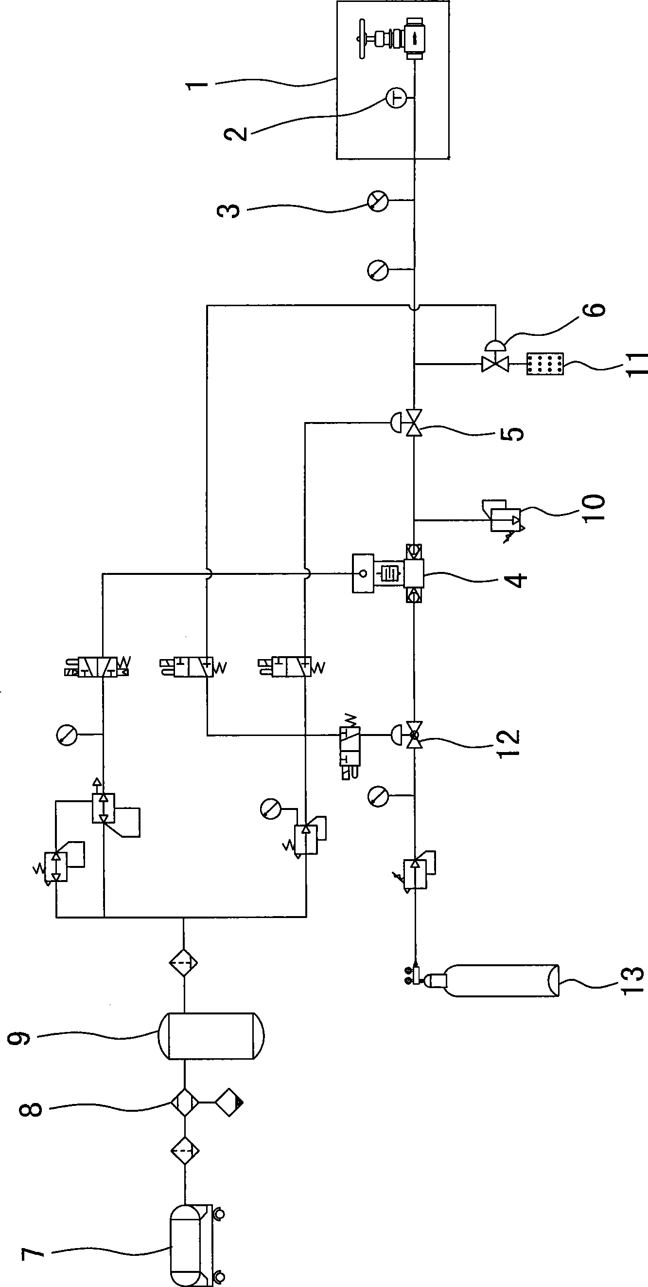 Pressure test method for power station valve