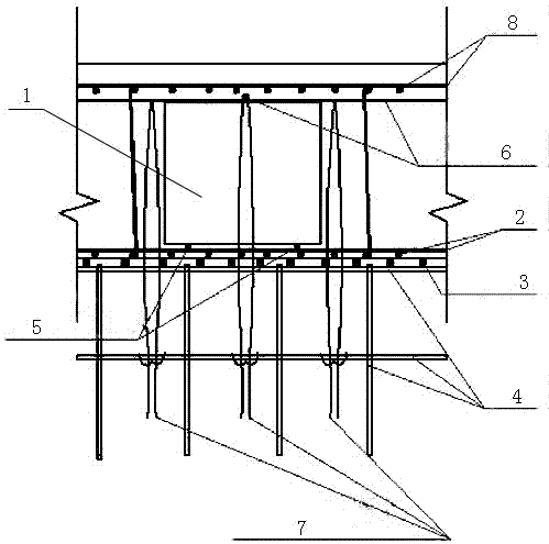 Anti-floating method for thin-walled square box in flat slab floor