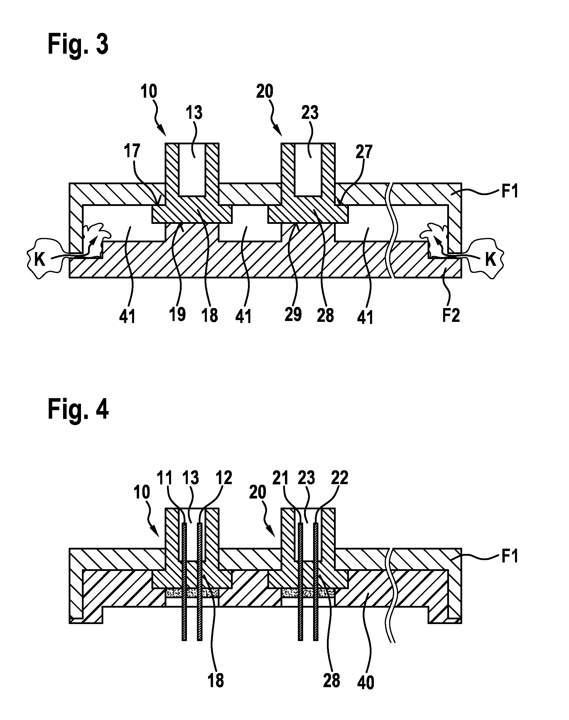 Assembly for a prefabricated terminal block and method for producing prefabricated terminal blocks