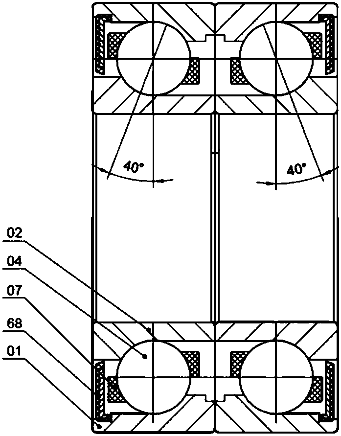 Bearing used for automobile oil-free air compressor