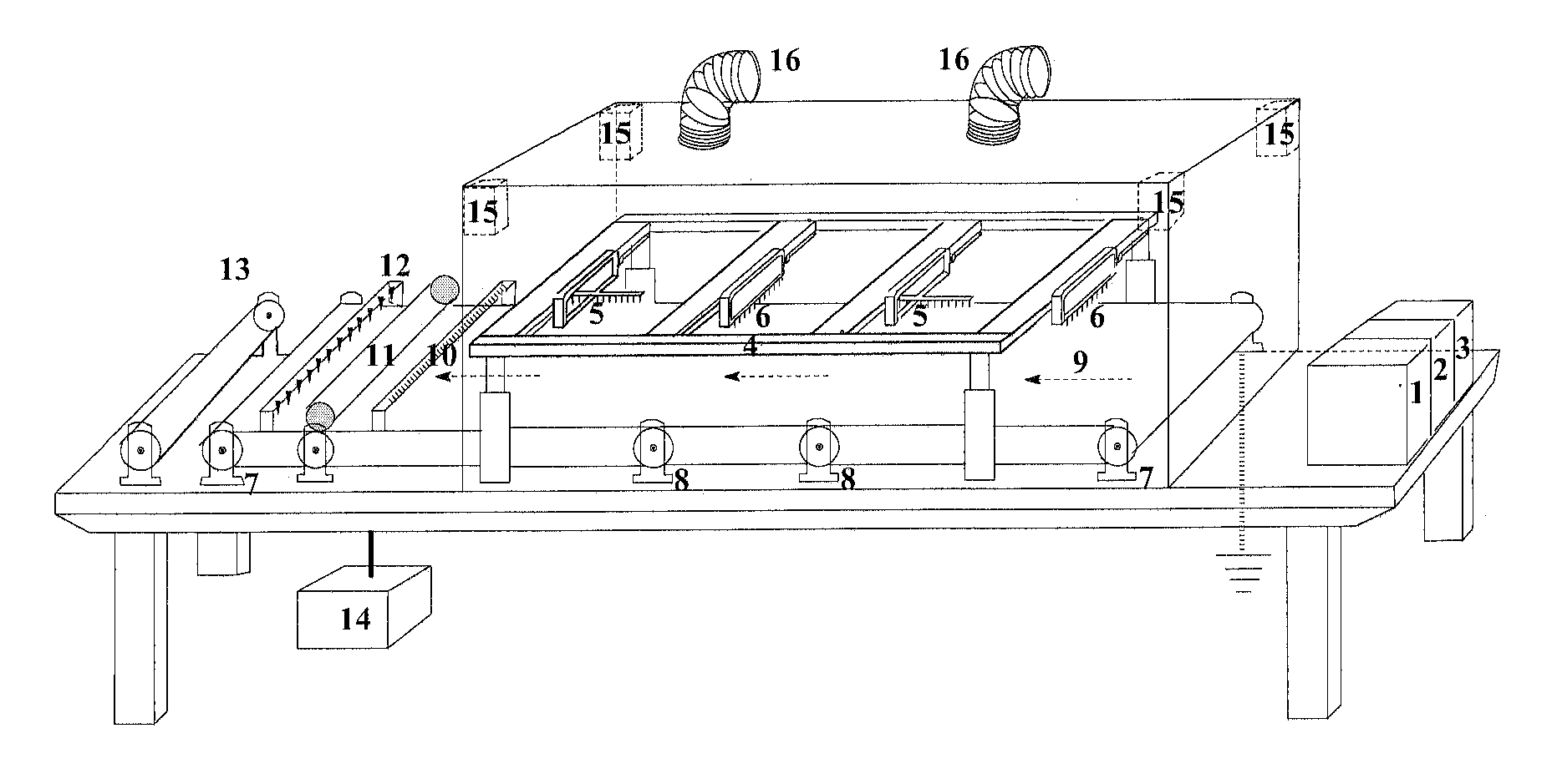 Electrospinning membrane machine in warp and weft directions and application process thereof