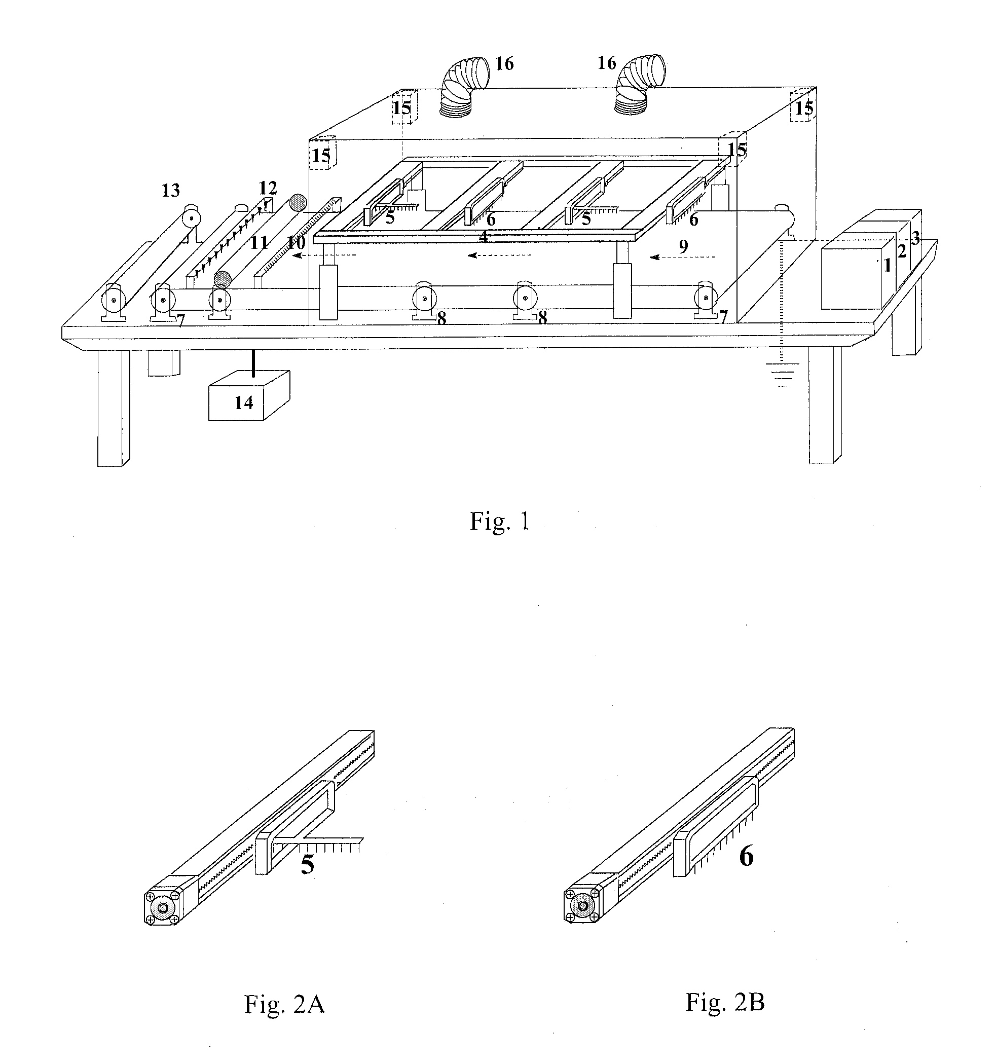 Electrospinning membrane machine in warp and weft directions and application process thereof