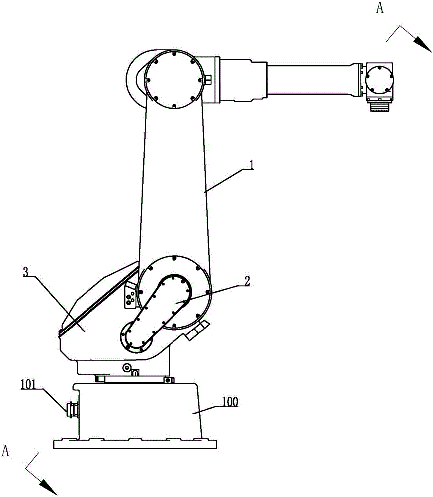 Six-axis spraying mechanical arm