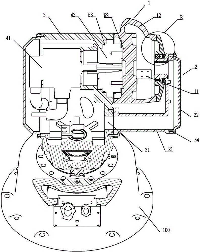 Six-axis spraying mechanical arm