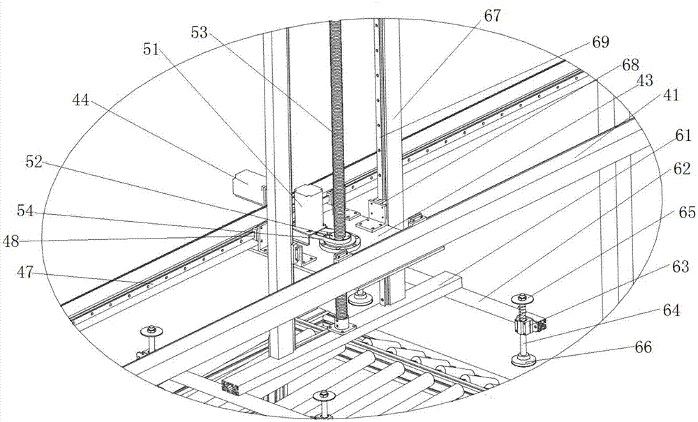 A double stacking device for wood-plastic substrate production line