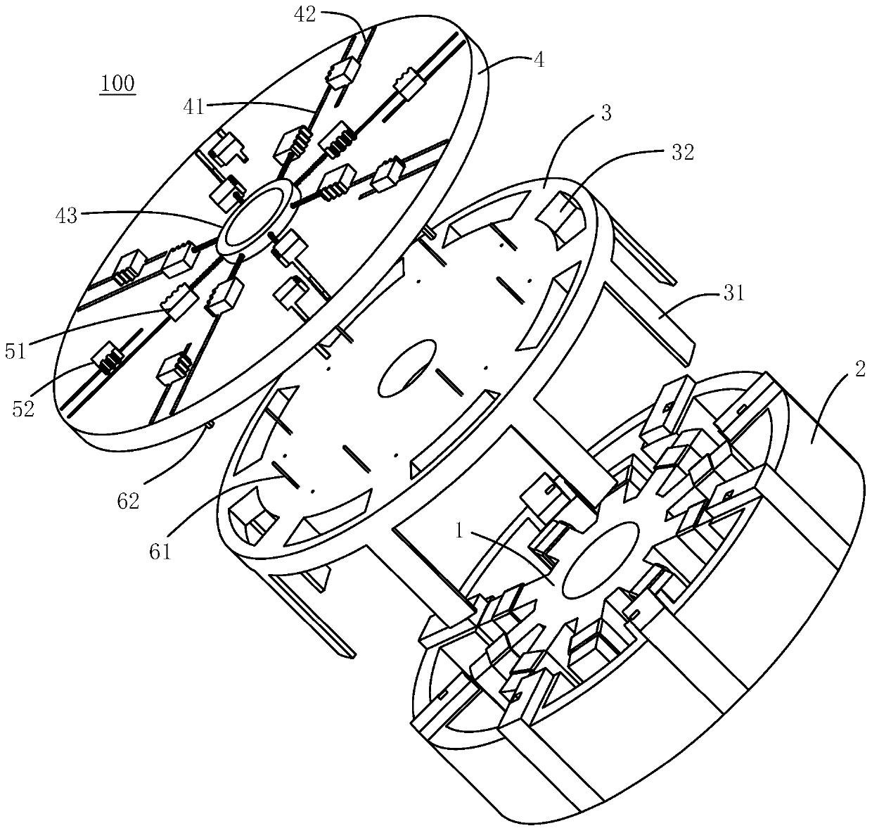 Centrifugal variable flux permanent magnet synchronous motor